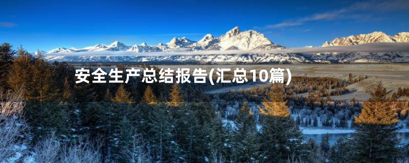安全生产总结报告(汇总10篇)