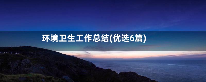 环境卫生工作总结(优选6篇)