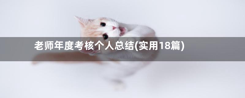 老师年度考核个人总结(实用18篇)