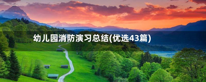 幼儿园消防演习总结(优选43篇)
