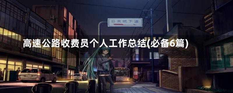 高速公路收费员个人工作总结(必备6篇)