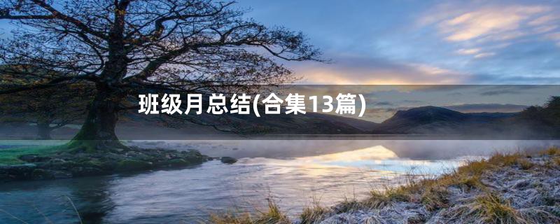 班级月总结(合集13篇)