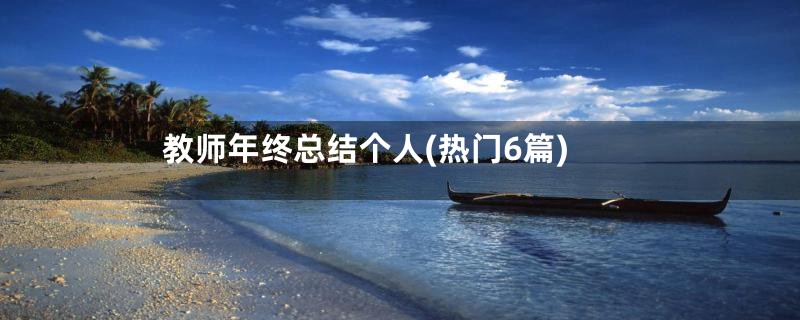 教师年终总结个人(热门6篇)