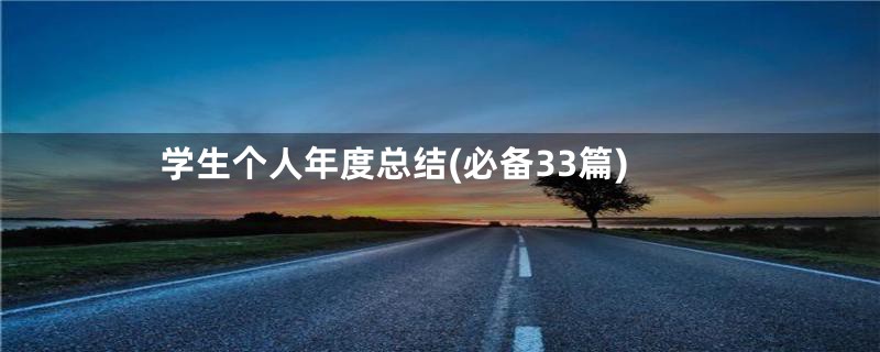 学生个人年度总结(必备33篇)