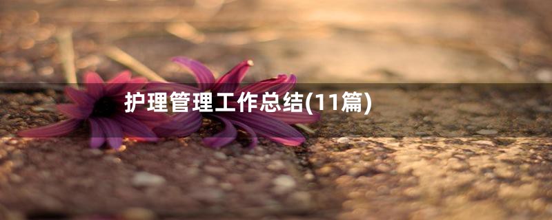 护理管理工作总结(11篇)