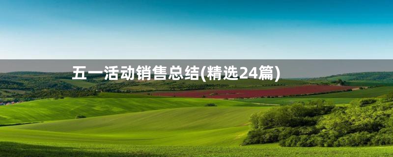 五一活动销售总结(精选24篇)