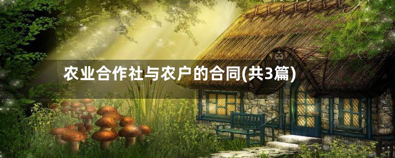 农业合作社与农户的合同(共3篇)