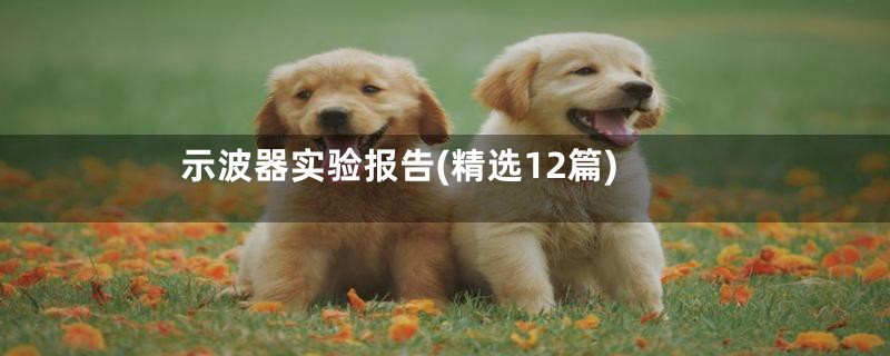 示波器实验报告(精选12篇)