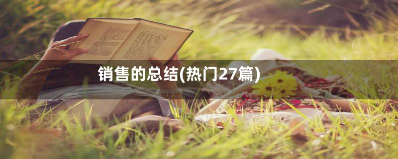 销售的总结(热门27篇)