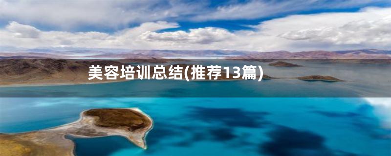 美容培训总结(推荐13篇)