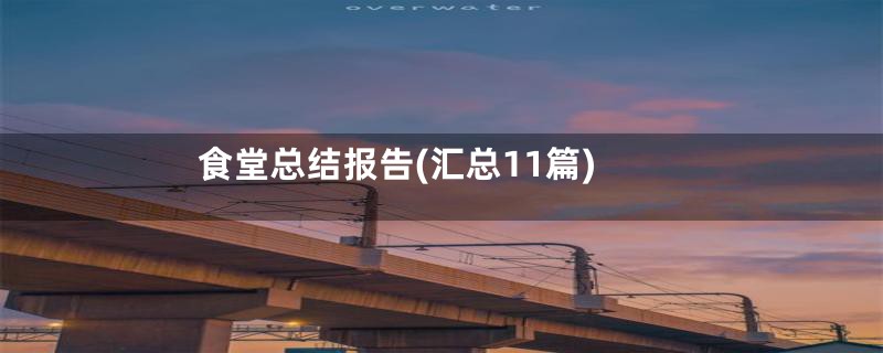 食堂总结报告(汇总11篇)