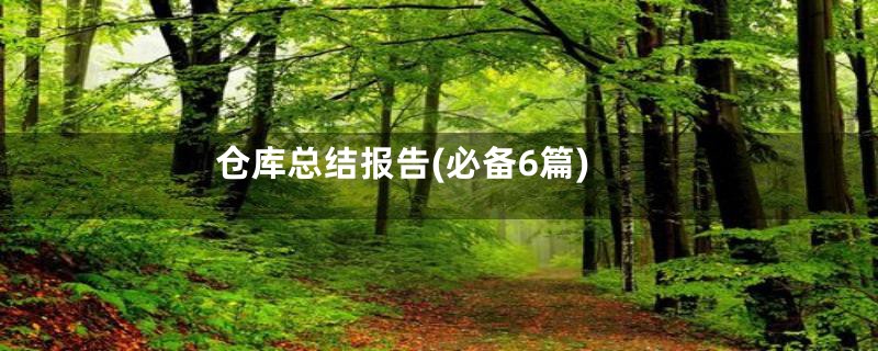 仓库总结报告(必备6篇)