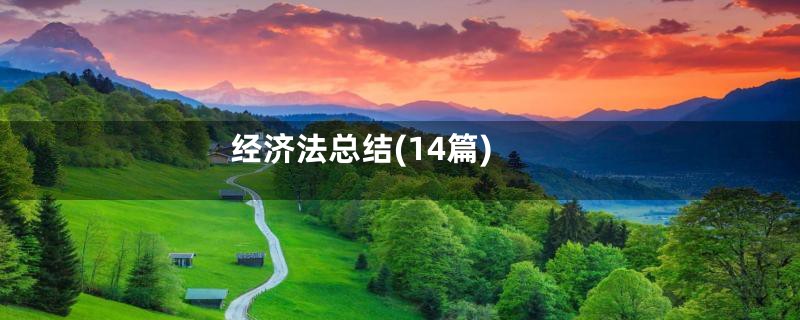 经济法总结(14篇)