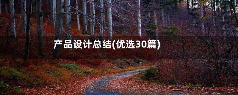产品设计总结(优选30篇)