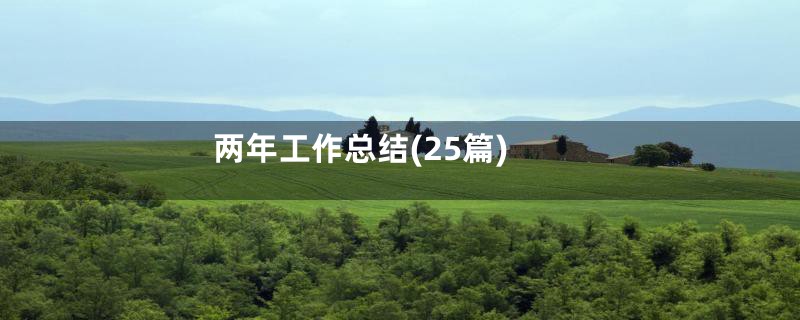 两年工作总结(25篇)