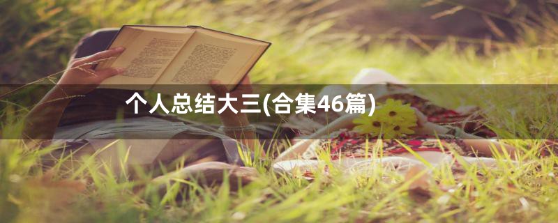 个人总结大三(合集46篇)