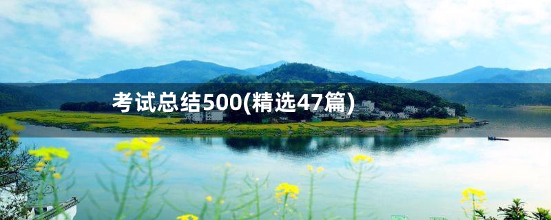 考试总结500(精选47篇)