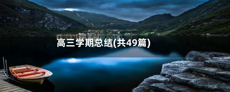 高三学期总结(共49篇)