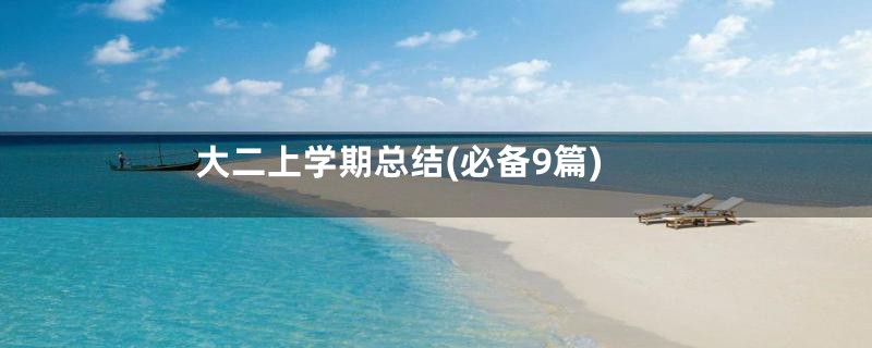 大二上学期总结(必备9篇)
