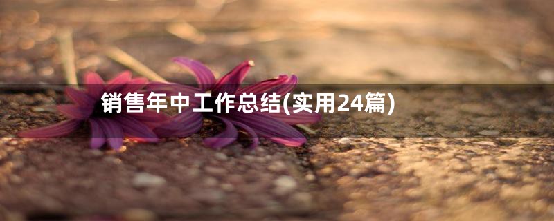 销售年中工作总结(实用24篇)