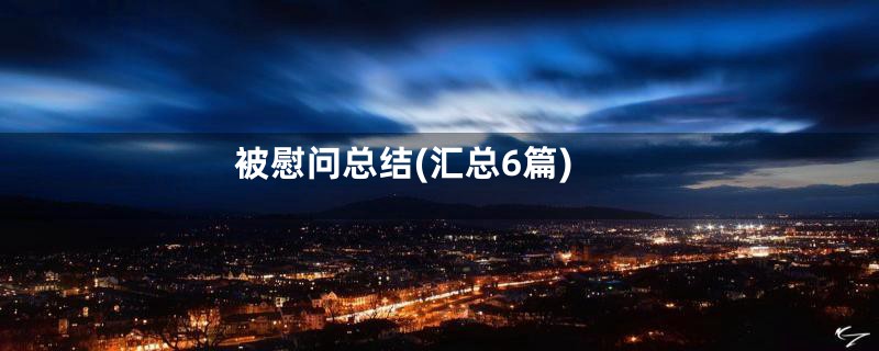 被慰问总结(汇总6篇)