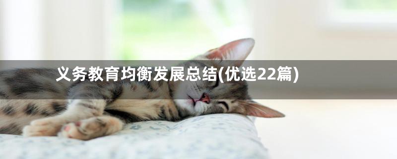 义务教育均衡发展总结(优选22篇)
