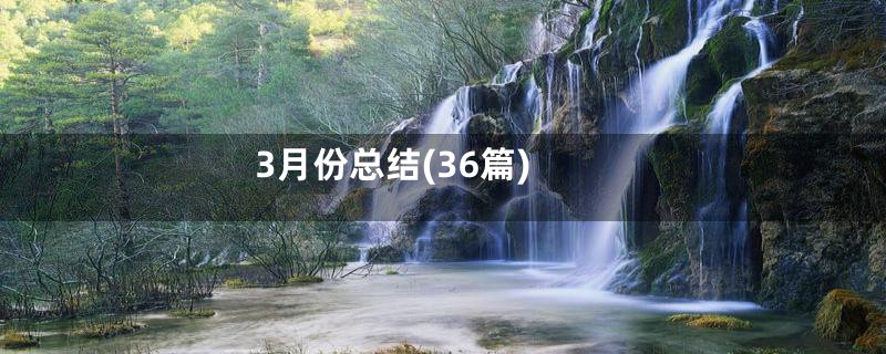 3月份总结(36篇)