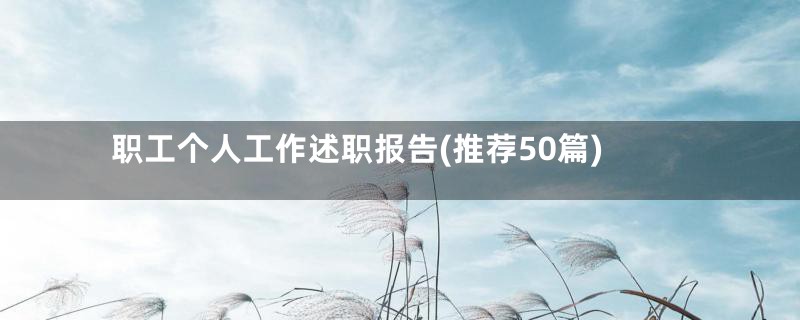 职工个人工作述职报告(推荐50篇)