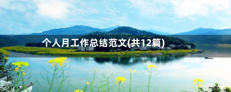 个人月工作总结范文(共12篇)