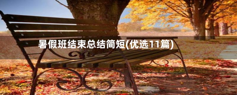 暑假班结束总结简短(优选11篇)