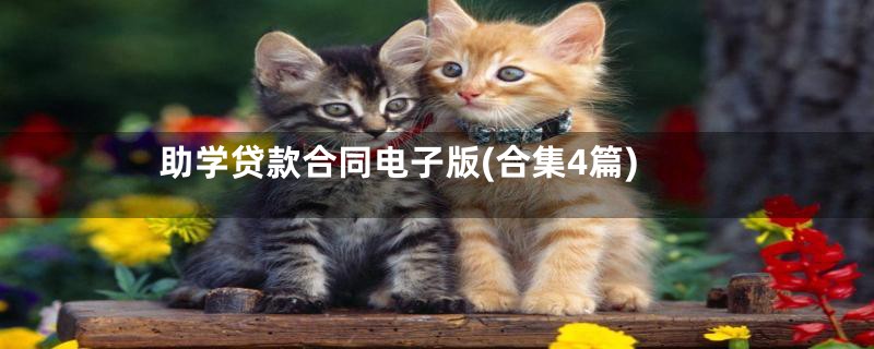 助学贷款合同电子版(合集4篇)