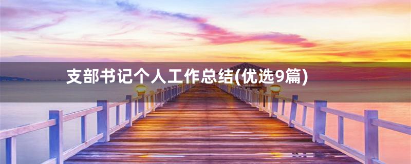 支部书记个人工作总结(优选9篇)