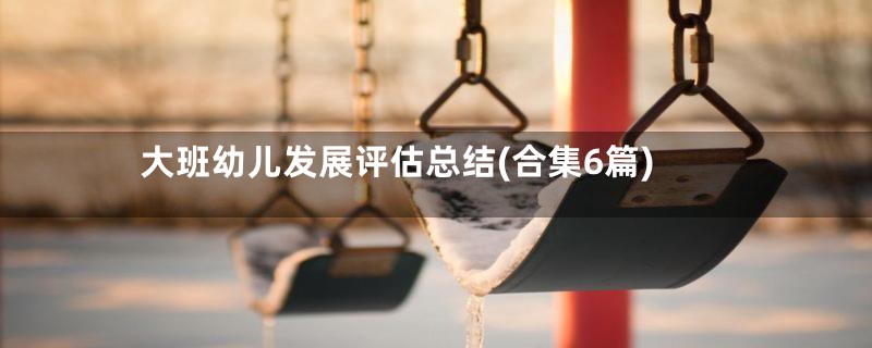 大班幼儿发展评估总结(合集6篇)