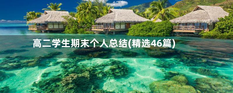 高二学生期末个人总结(精选46篇)
