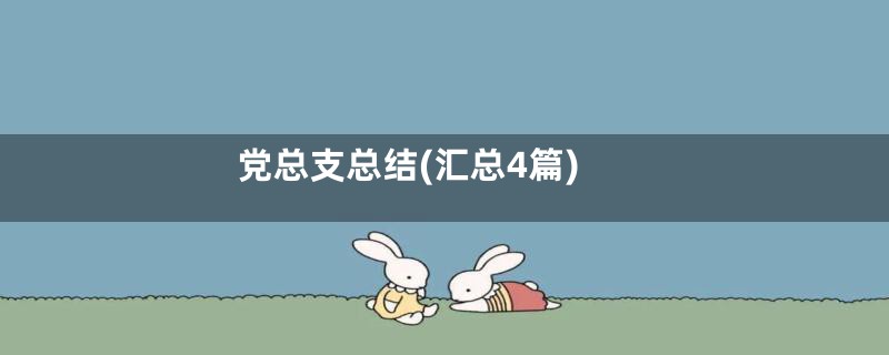 党总支总结(汇总4篇)