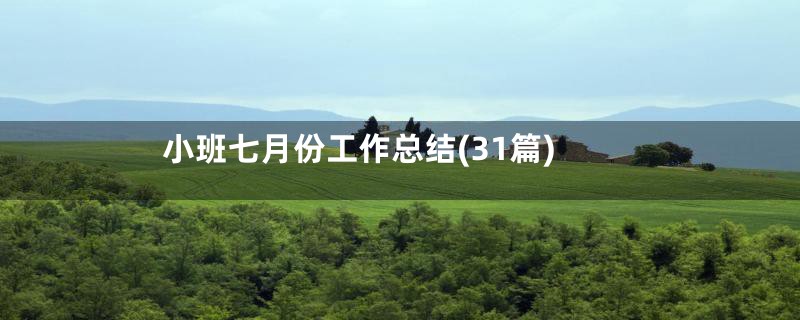 小班七月份工作总结(31篇)