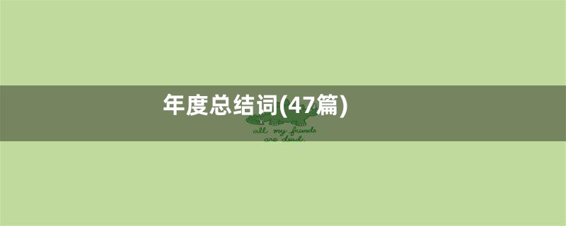 年度总结词(47篇)