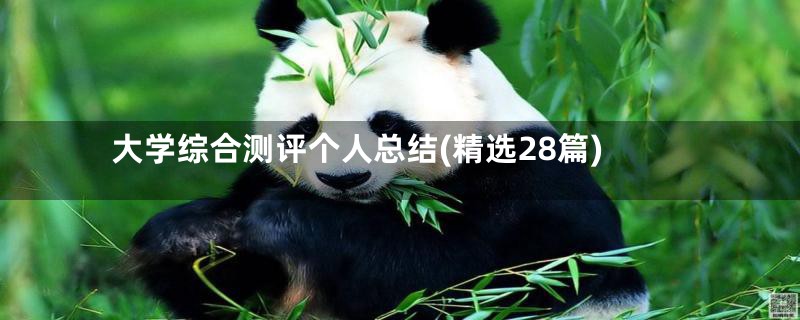 大学综合测评个人总结(精选28篇)
