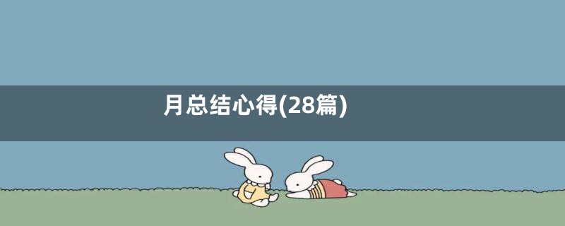 月总结心得(28篇)