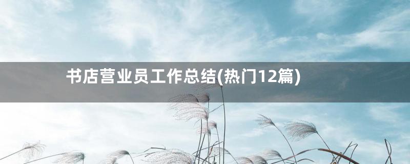 书店营业员工作总结(热门12篇)