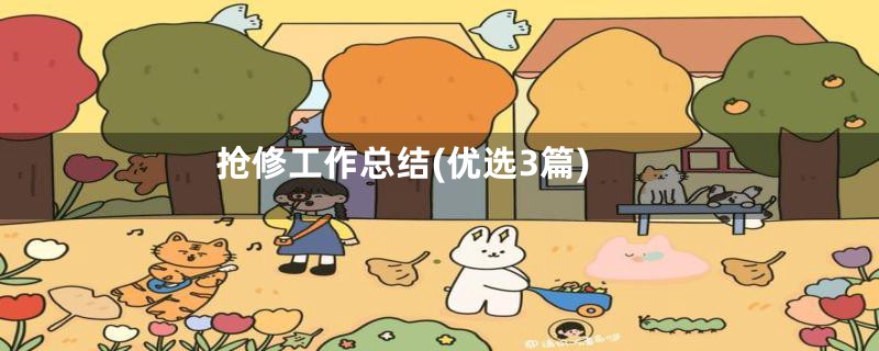 抢修工作总结(优选3篇)