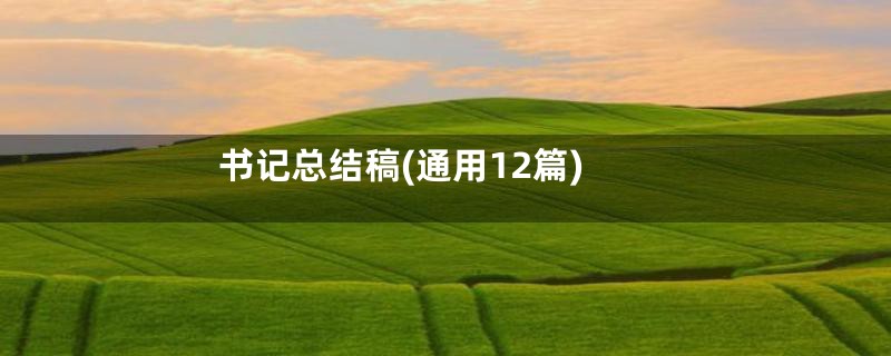书记总结稿(通用12篇)