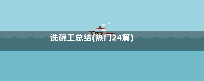 洗碗工总结(热门24篇)