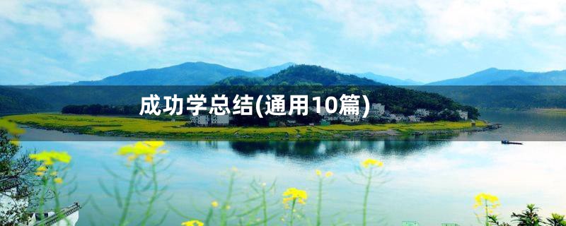 成功学总结(通用10篇)