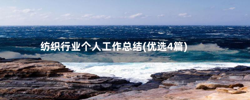 纺织行业个人工作总结(优选4篇)