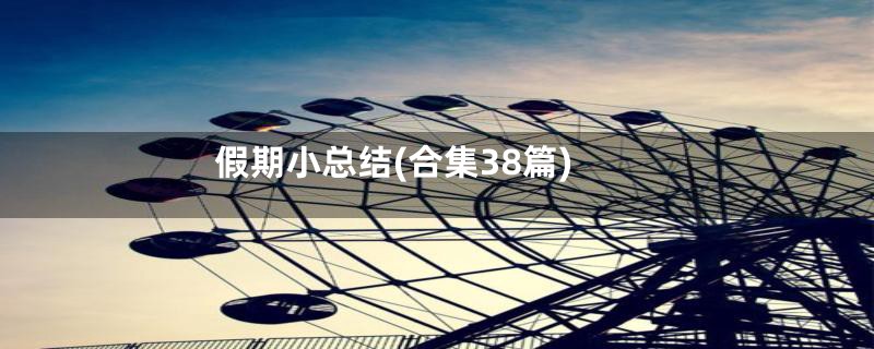 假期小总结(合集38篇)