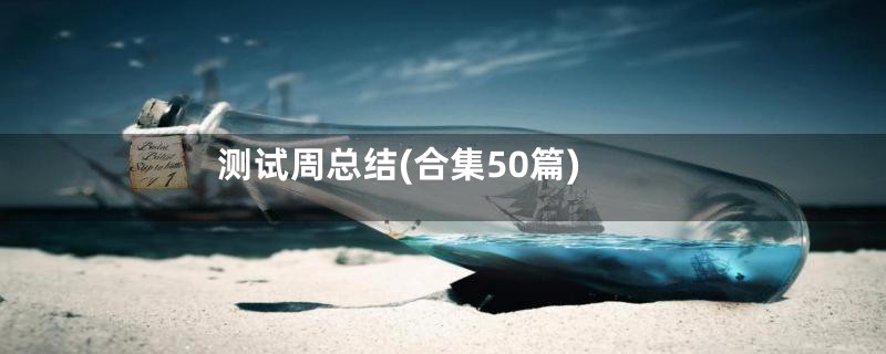 测试周总结(合集50篇)