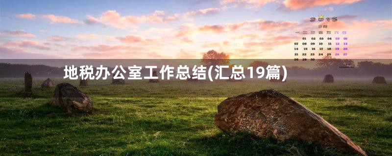 地税办公室工作总结(汇总19篇)