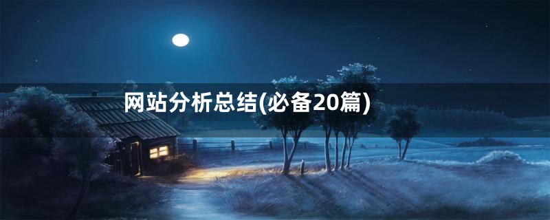 网站分析总结(必备20篇)