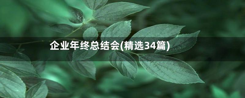 企业年终总结会(精选34篇)